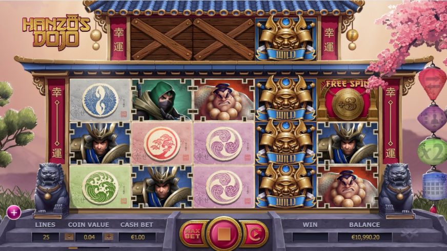 Hanzo’s Dojo slot screen 2