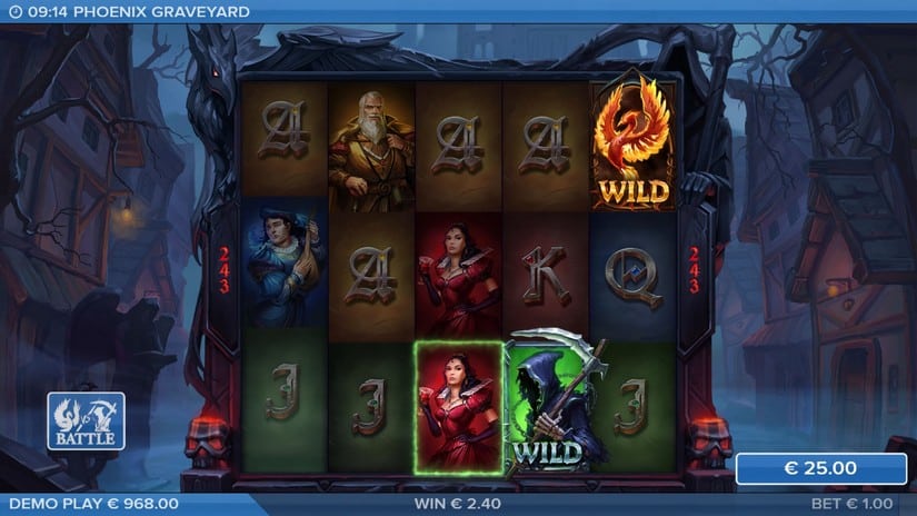 Phoenix Graveyard slot screen 3