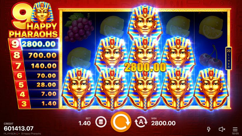 9 Happy Pharaohs slot screen 9