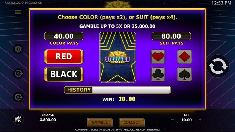 Star Wild Blaster slot screen 3