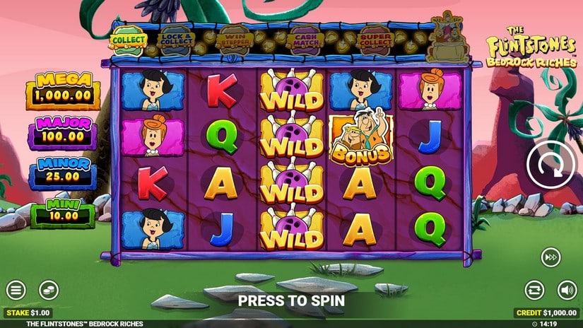 The Flintstones 2 Bedrock Riches slot screen 2