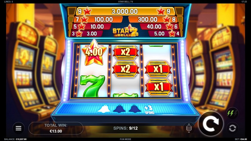Star Bell 7s slot screen 5