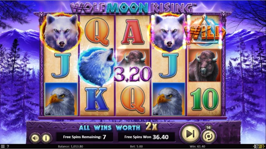 Wolf Moon Rising slot screen 6