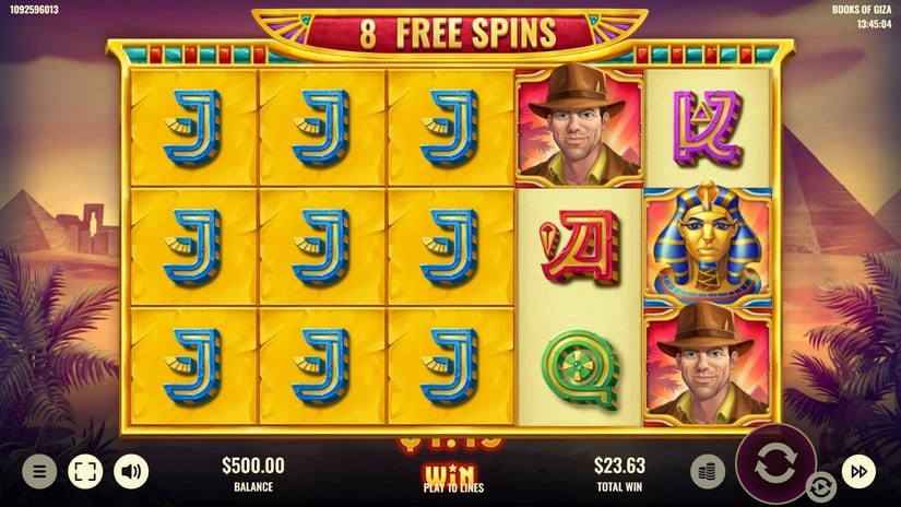 Books of Giza slot screen 5