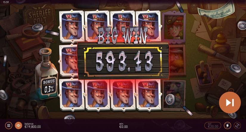 Sheriff Colt slot screen 2