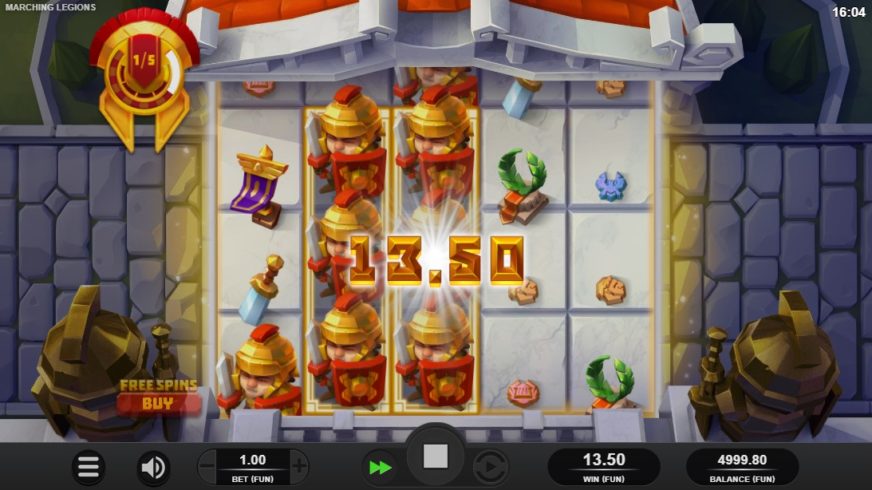 Marching Legions slot screen 4