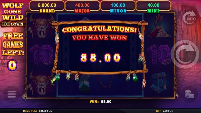 Wolf Gone Wild Hold And Win slot screen 4