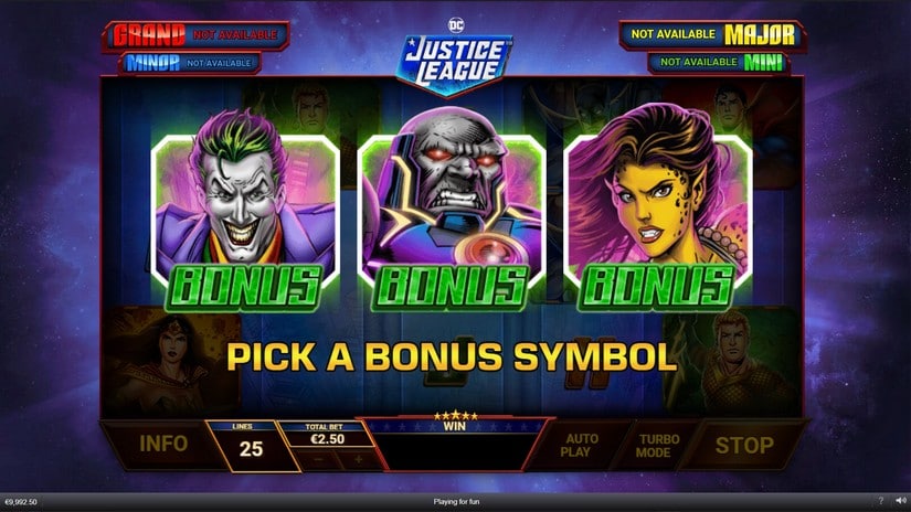 Justice League Comic slot screen 4