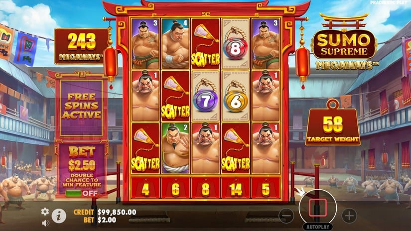 Sumo Supreme Megaways slot screen 2