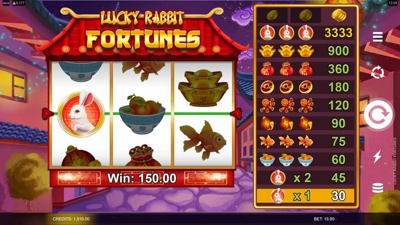 Lucky Rabbit Fortunes slot screen 2