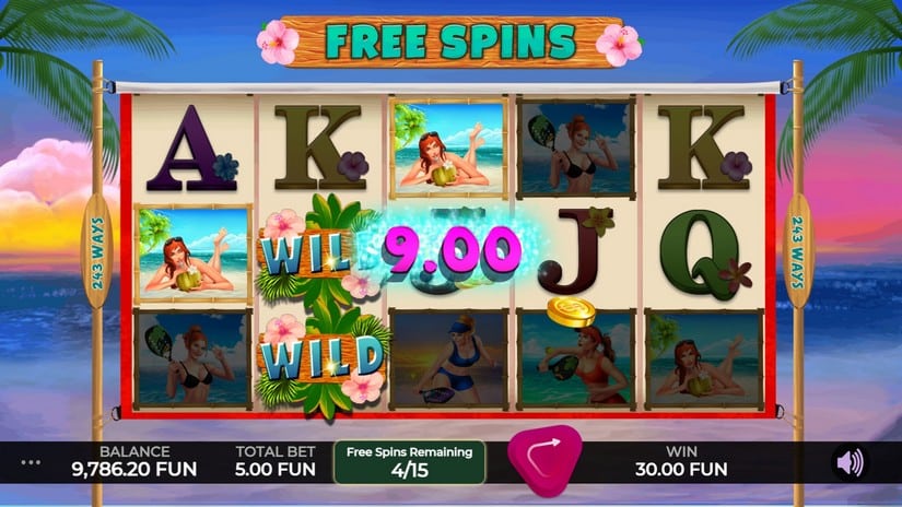 Beach Tennis slot screen 4