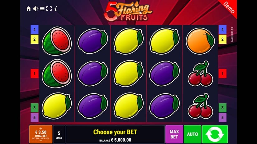 5 Flaring Fruits slot screen 1