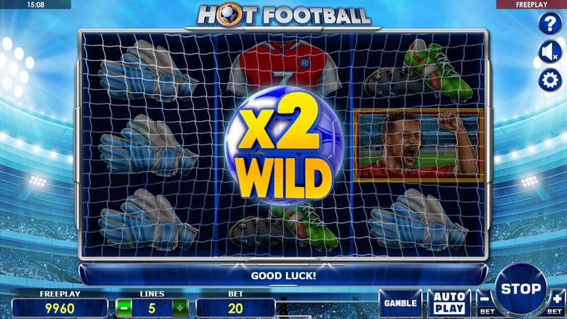 Hot Football slot screen 2