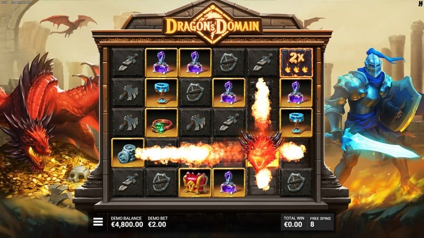 Dragon’s Domain slot screen 4