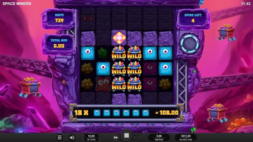 Space Miners slot screen 5