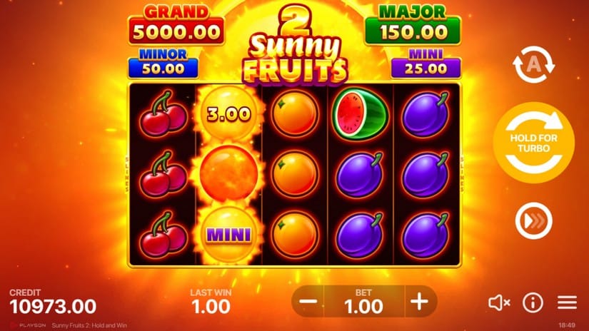 Sunny Fruits 2: Hold and Win slot screen 2