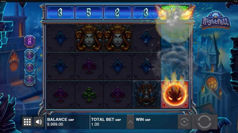 Nightfall slot screen 3