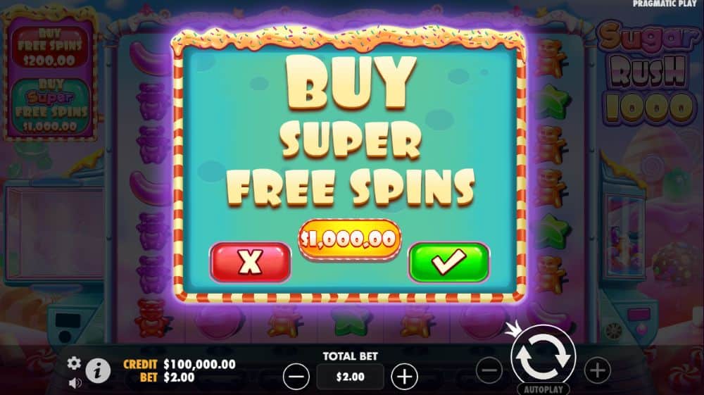 Sugar Rush 1000 free slot