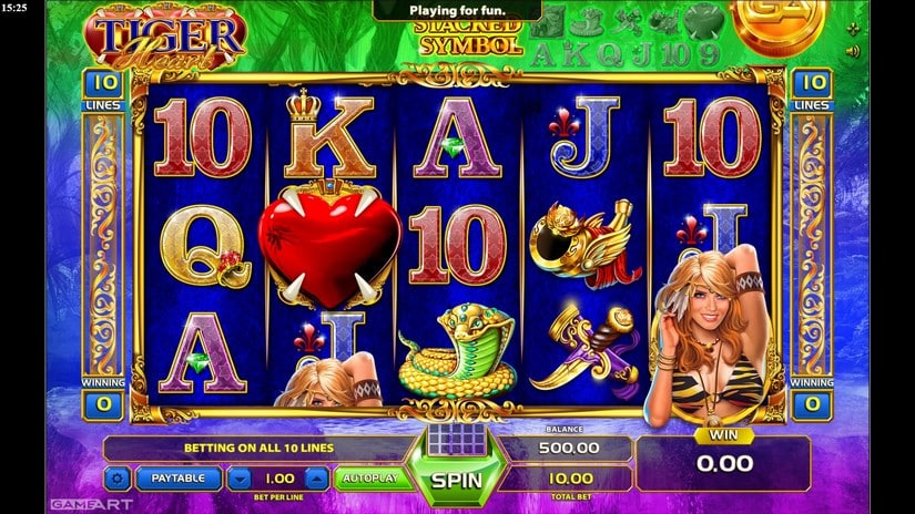 Tiger Heart slot screen 1