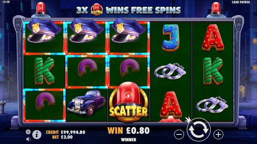 Cash Patrol slot screen 2