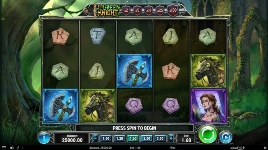 The Green Knight slot screen 1