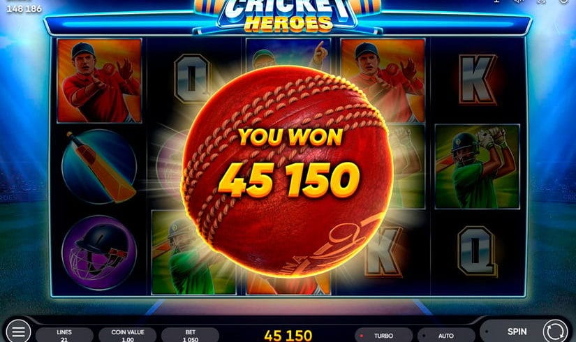 Cricket Heroes slot screen 5