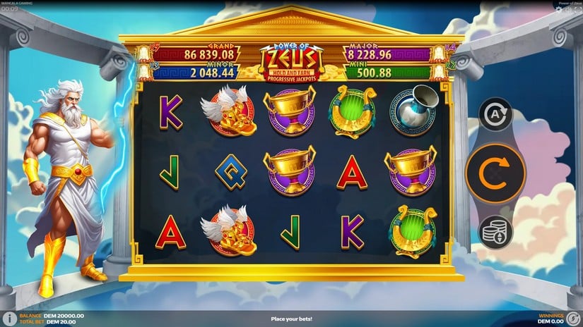 Power of Zeus slot screen 1