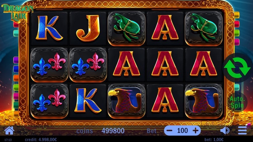 Dragon Lair slot screen 1