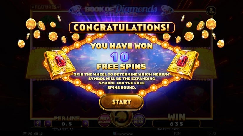 Book Of Diamonds Reloaded slot screen 4
