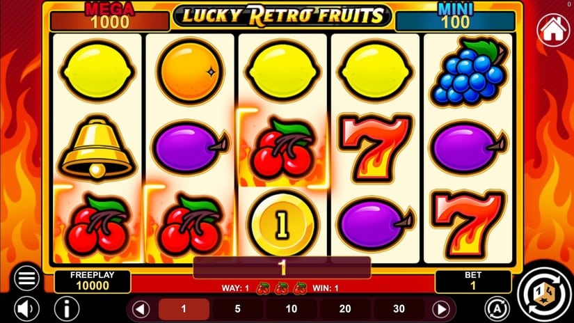 Lucky Retro Fruits Hold And Win slot screen 2