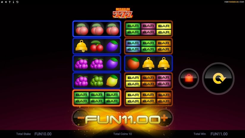 Megablox 777 slot screen 4