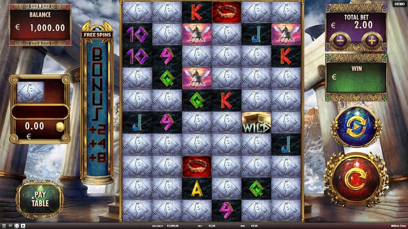 Million Zeus slot screen 1