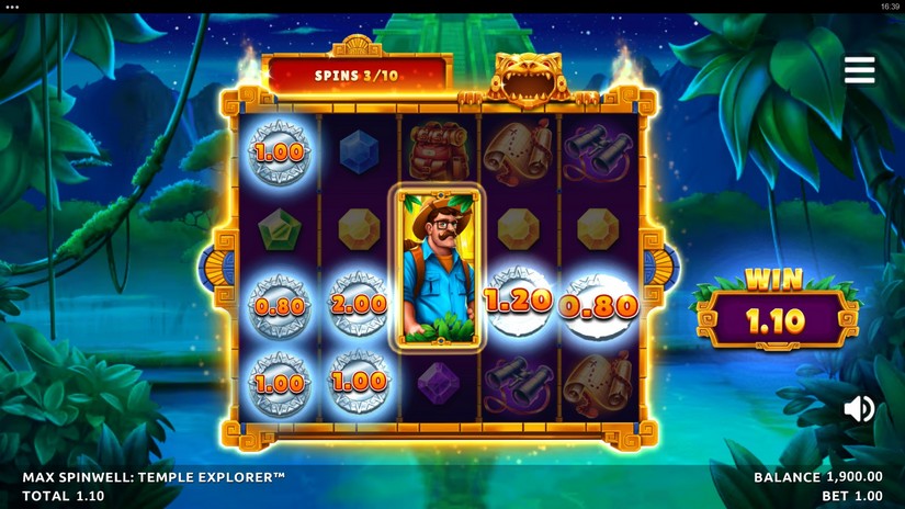 Max Spinwell Temple Explorer slot screen 4