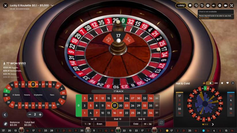 Lucky 6 Roulette slot screen 2