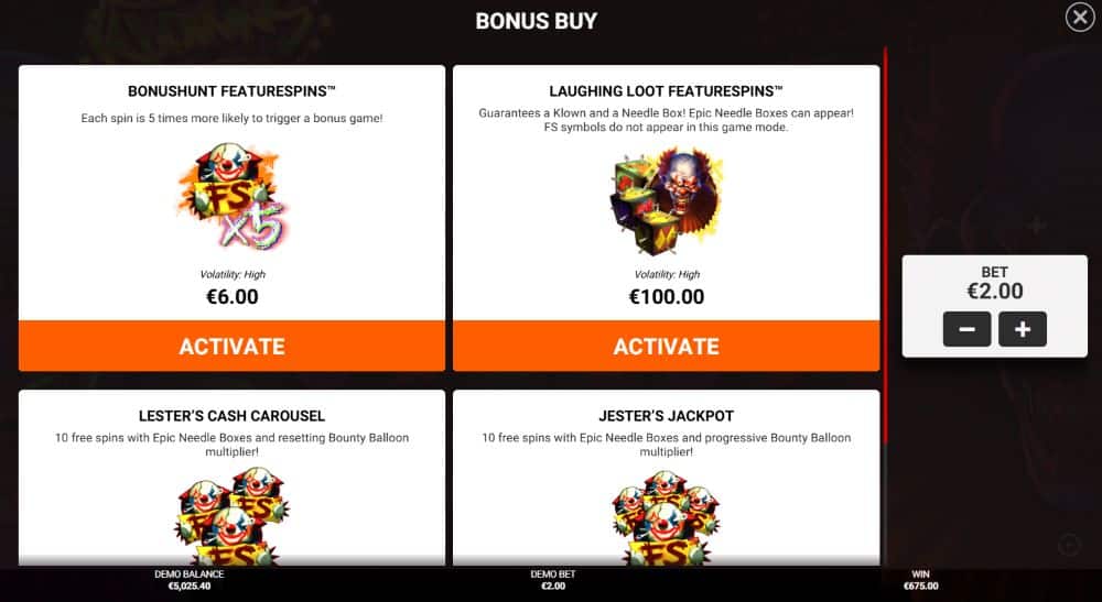 Klowns bonus buy