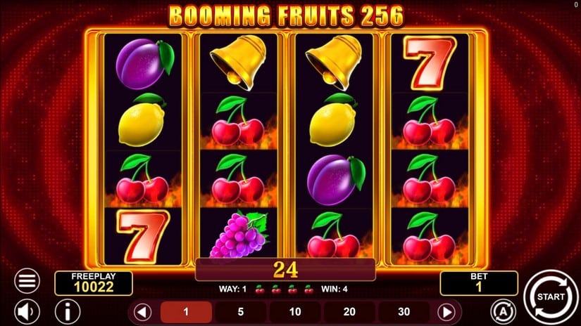 Booming Fruits 256 slot screen 2