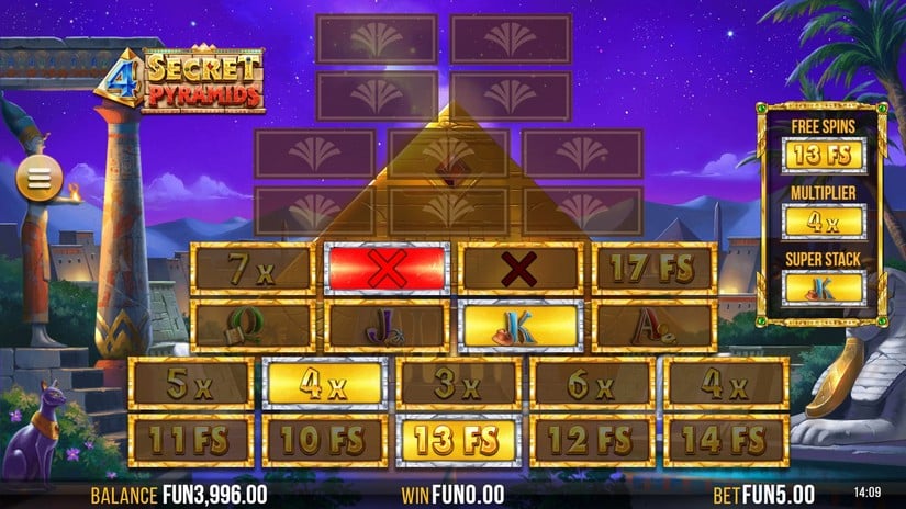 4 Secret Pyramids slot screen 5