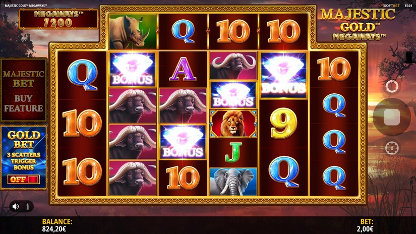 Majestic Gold Megaways slot screen 3