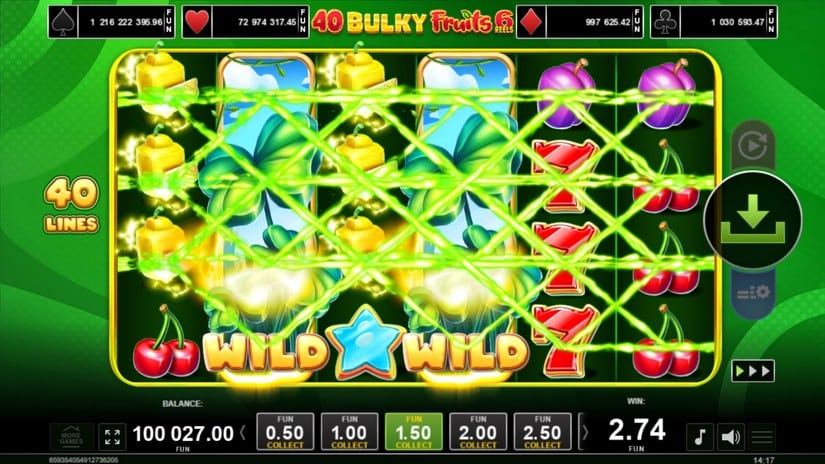 40 Bulky Fruits 6 Reels slot screen 3