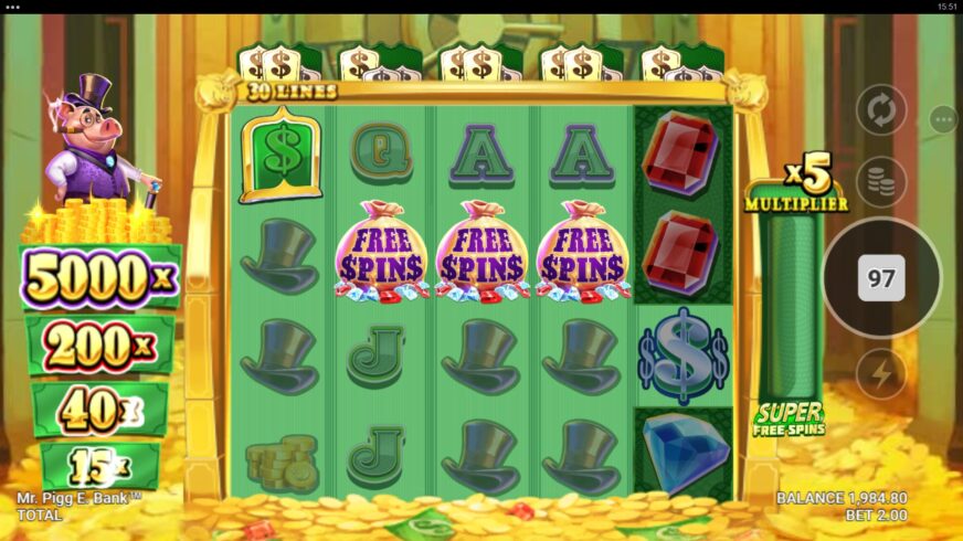 Mr. Pigg E. Bank slot screen 3