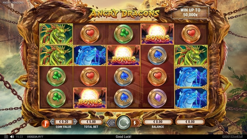Angry Dragons slot screen 2