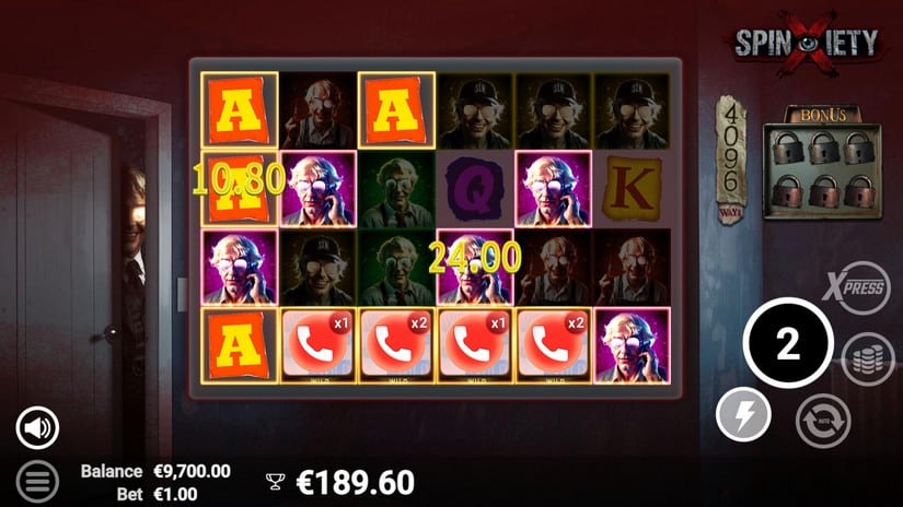 Spinxiety slot screen 5