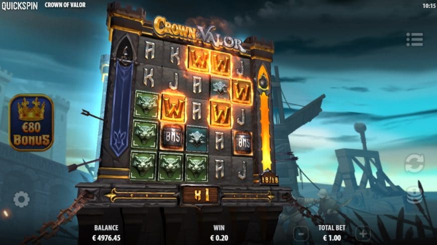 Crown of Valor slot screen 2