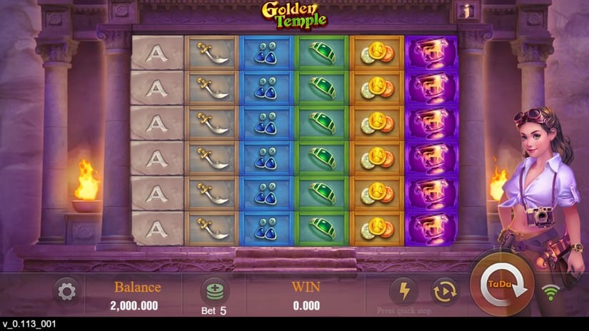 Golden Temple (Tada Gaming) slot screen 1