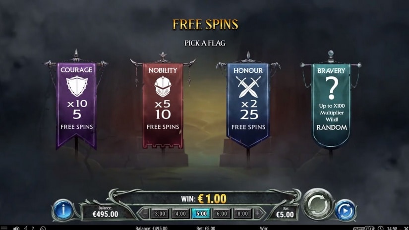 Clash of Camelot slot screen 4