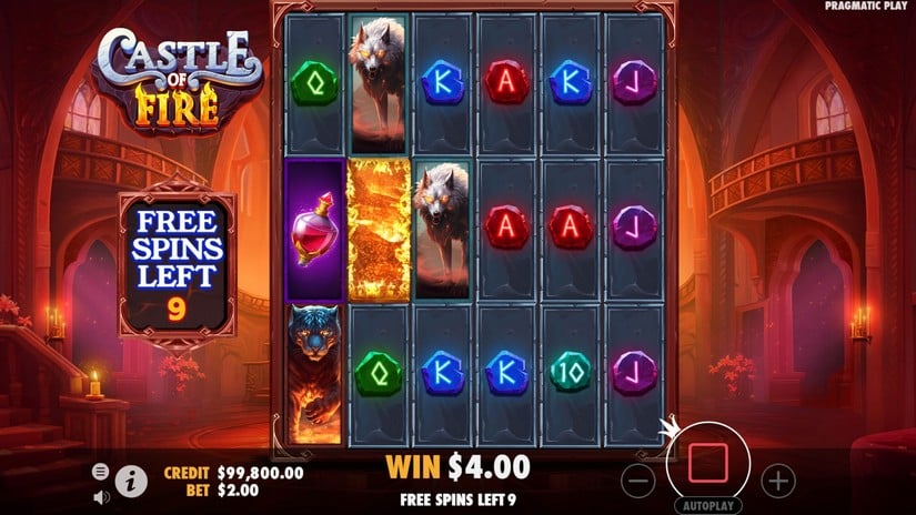 Castle of Fire slot screen 4