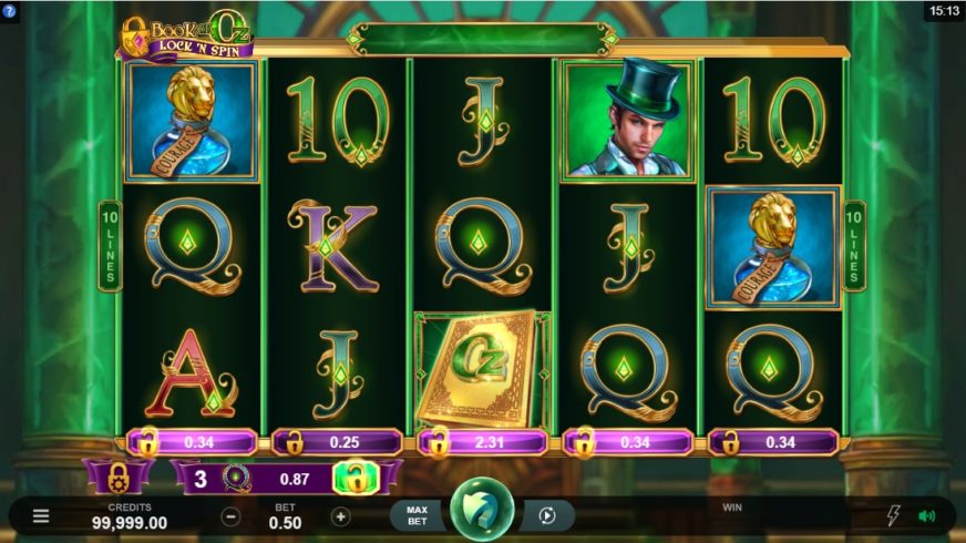 Book of Oz Lock ‘N Spin slot screen 1