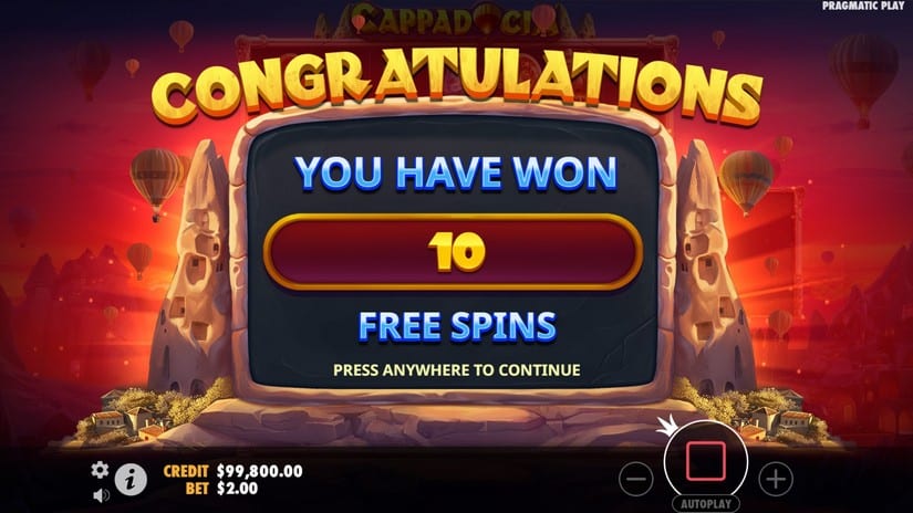 Cappadocia slot screen 3