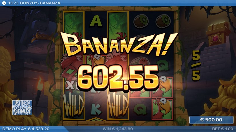 Bonzo’s Bananza slot screen 6
