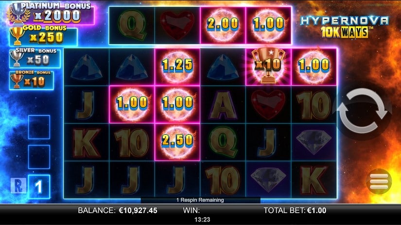 Hypernova 10K Ways slot screen 3